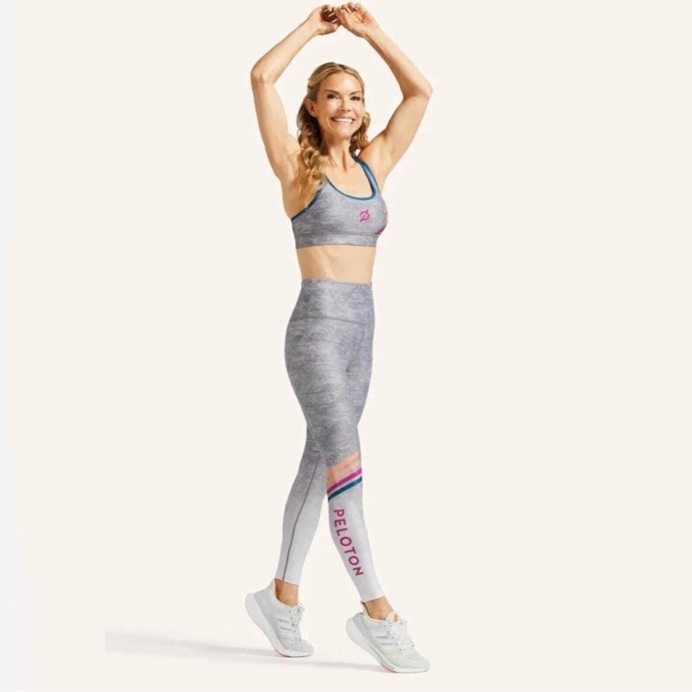 Peloton Roller Rink Gray‎ Womens Leggings Set XL